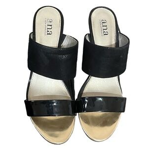 A.n.a• Black Heeled Sandals
